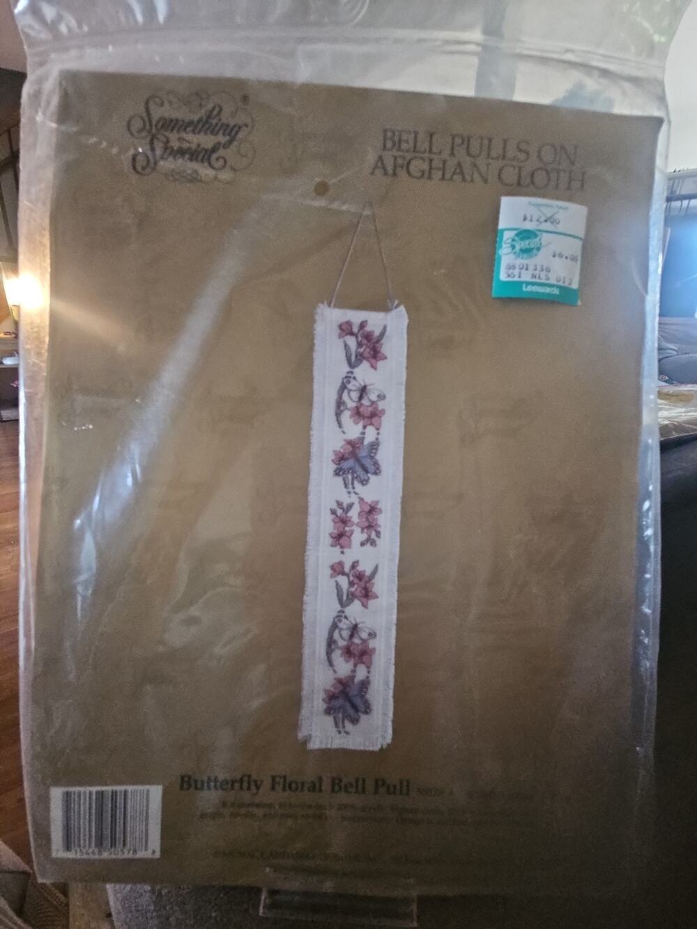 Candamar Cross Stitch Kit Bell Pull Afghan Cloth Butteryfly Floral Special